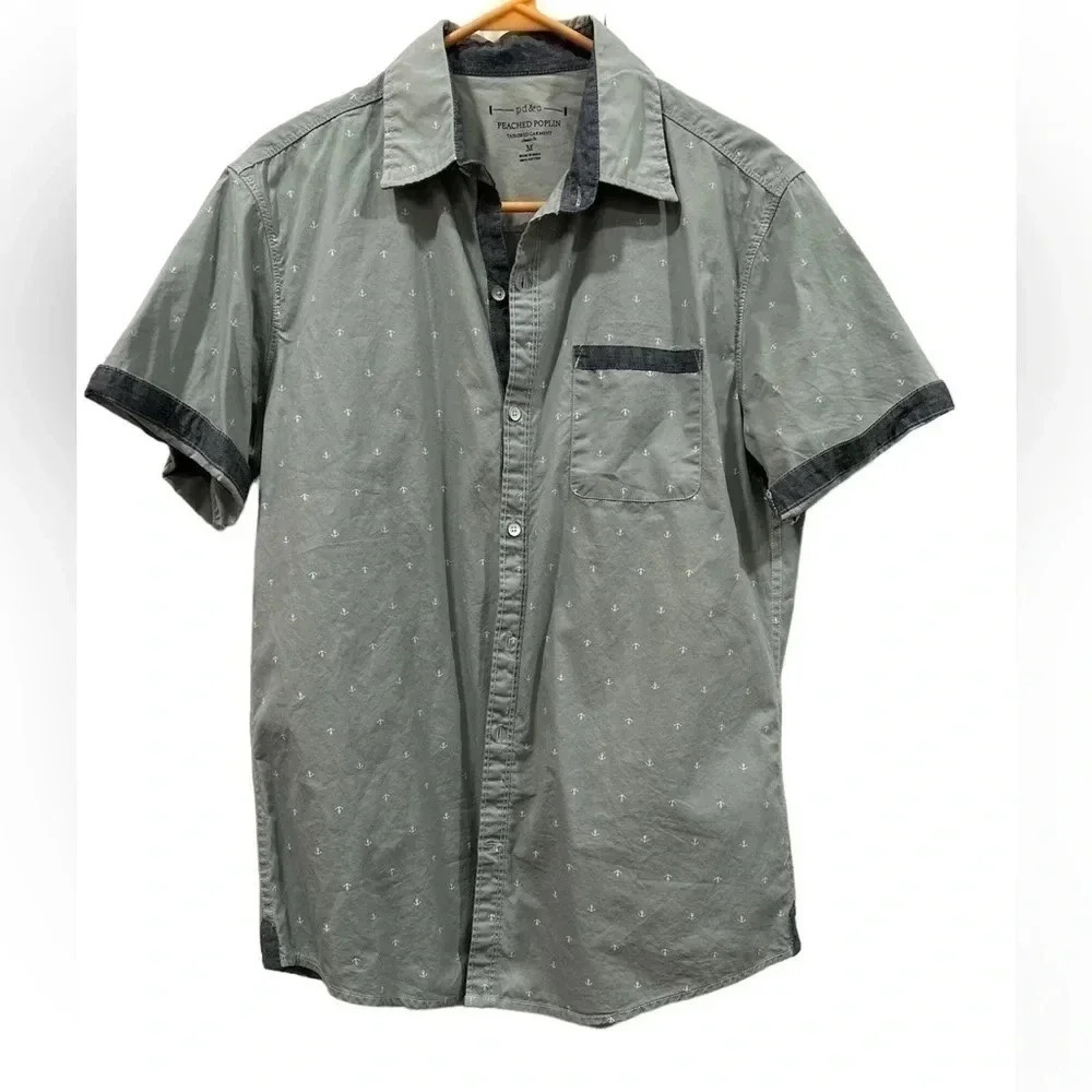 pd&c peached poplin button down dress shirt